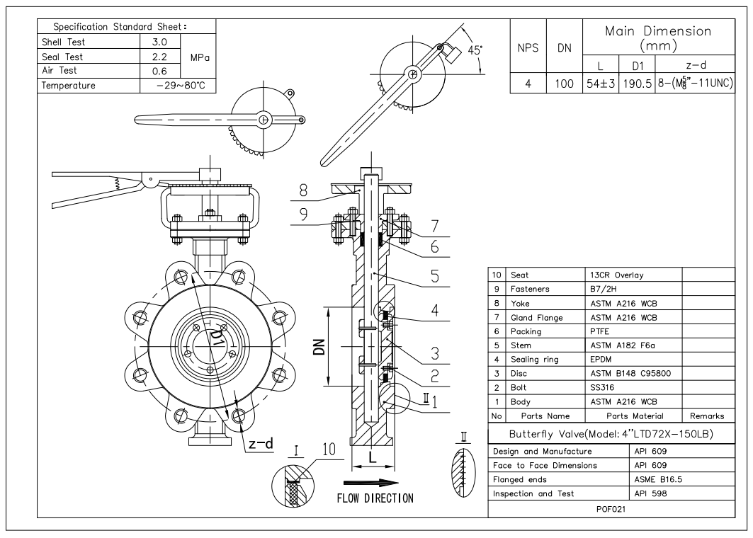 Double Eccentric Butterfly Valve