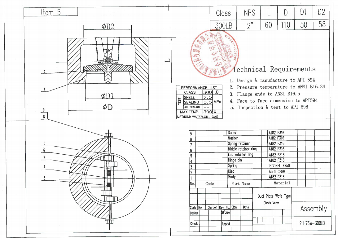 Wafer Check Valve